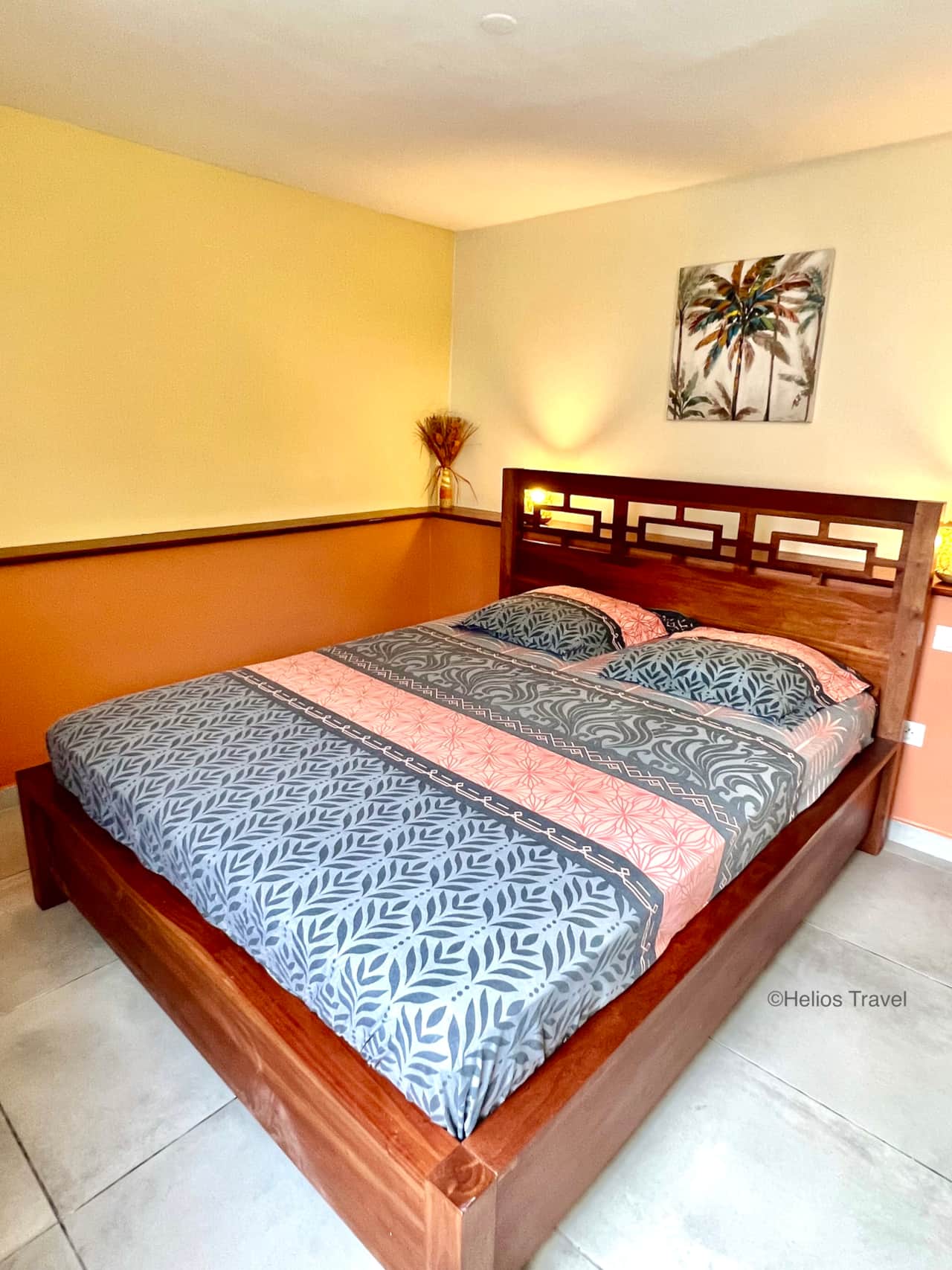 The air-conditioned room at the Colibri guesthouse