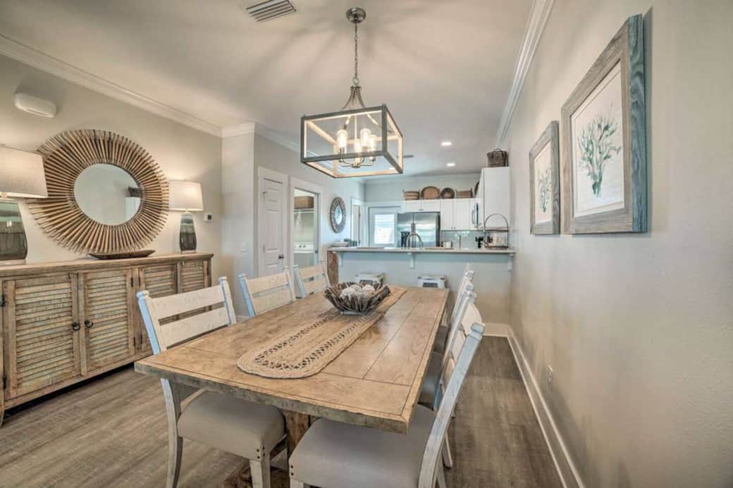 Dining room table with space for 8. Dining room table with space for 8.