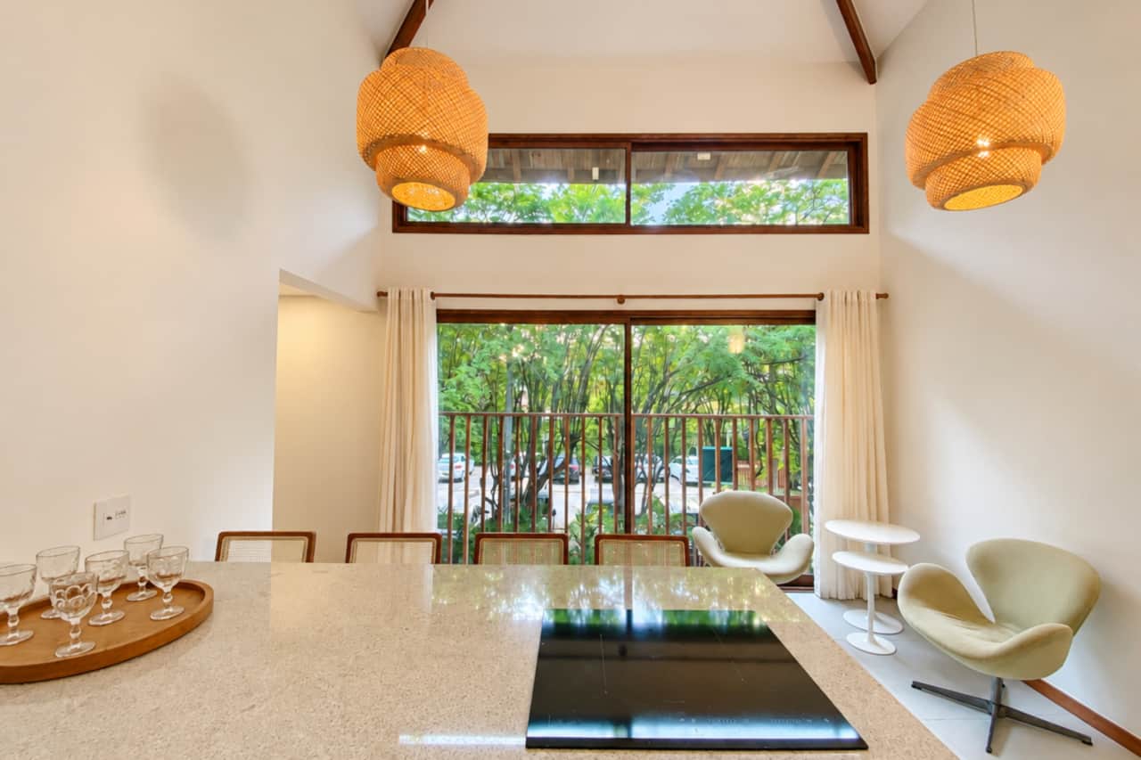 Apt garden com decoração suave e de bom gosto