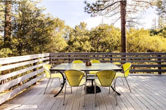 East deck dining table for six. East deck dining table for six.