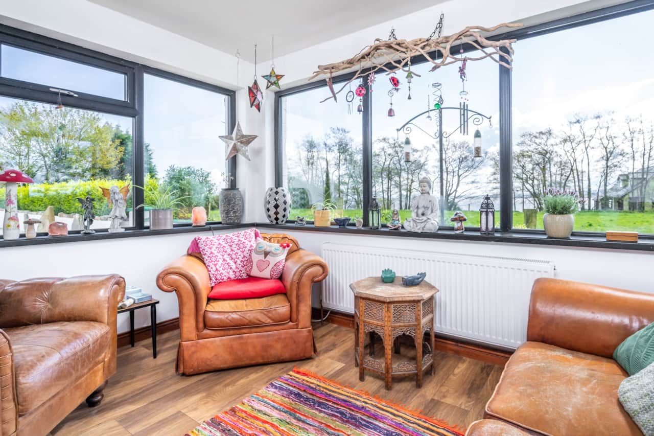 Sunroom at the Shore House overlooking Lough Foyle, The Hideaway Muff