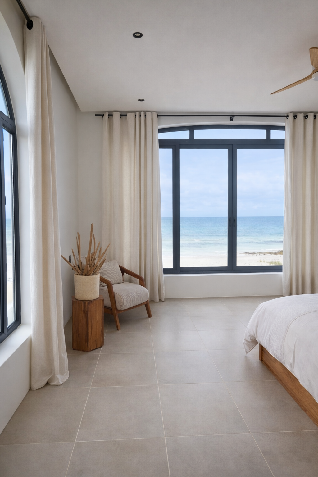 Master Bedroom with ocean view – The Beach House Zanzibar