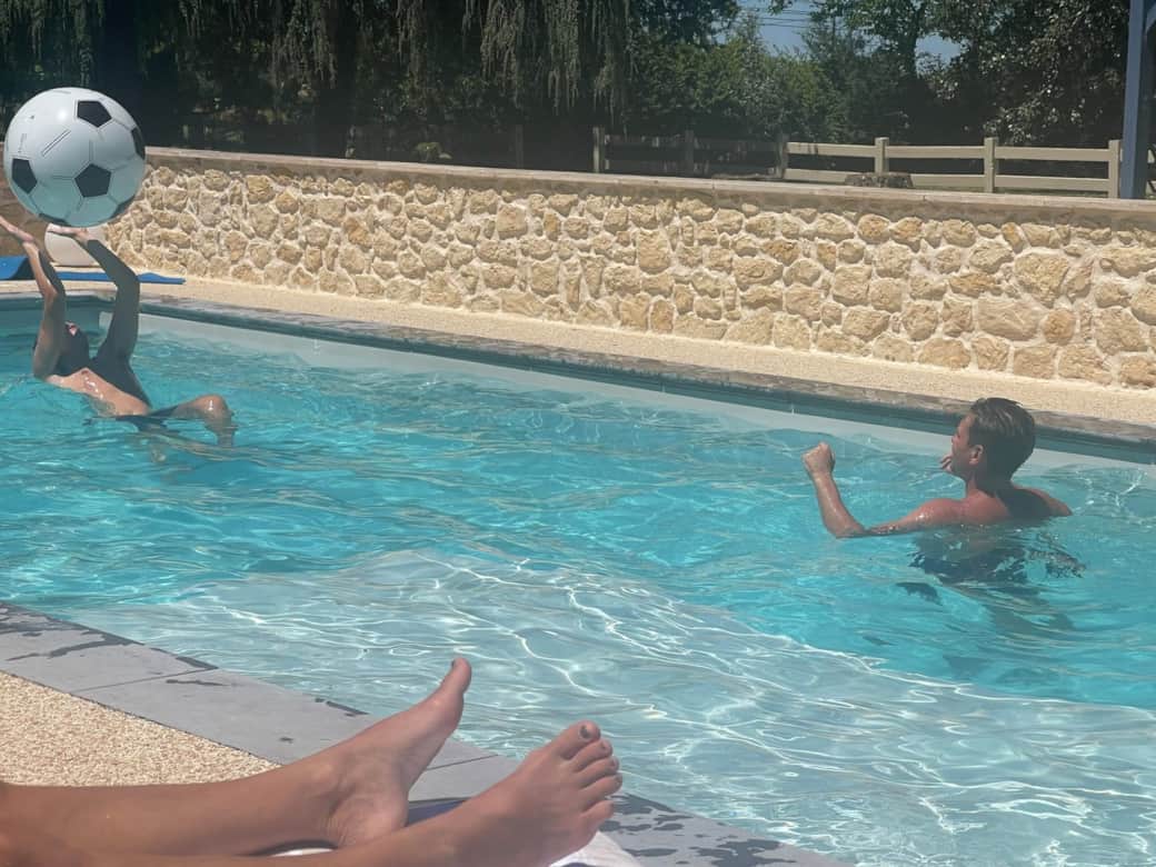 Refreshing private swimming pool at Dordogne holiday home Refreshing private swimming pool at Dordogne holiday home
