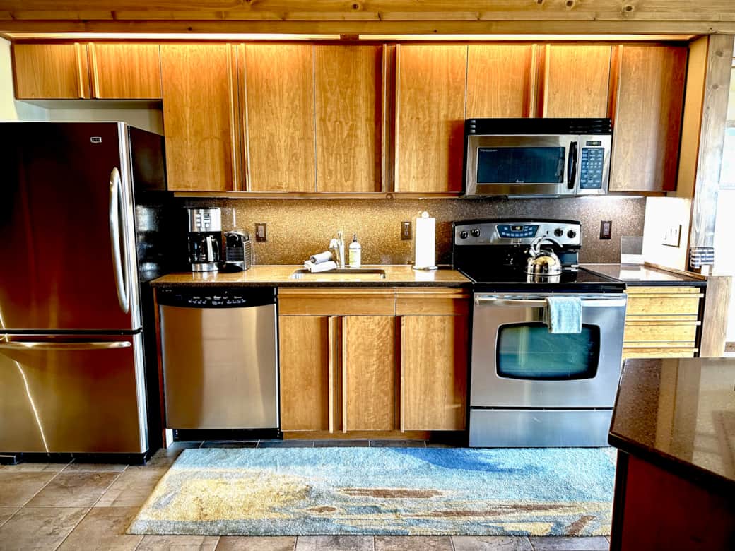 Fully stocked kitchen