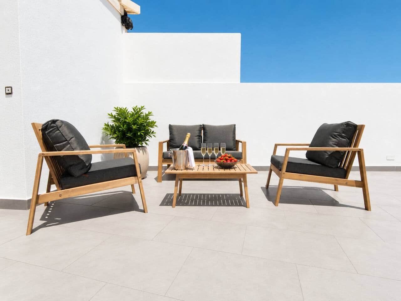 Espace extérieur sur la terrasse privée de AZ Rentals Ocean View Penthouse Arrecife