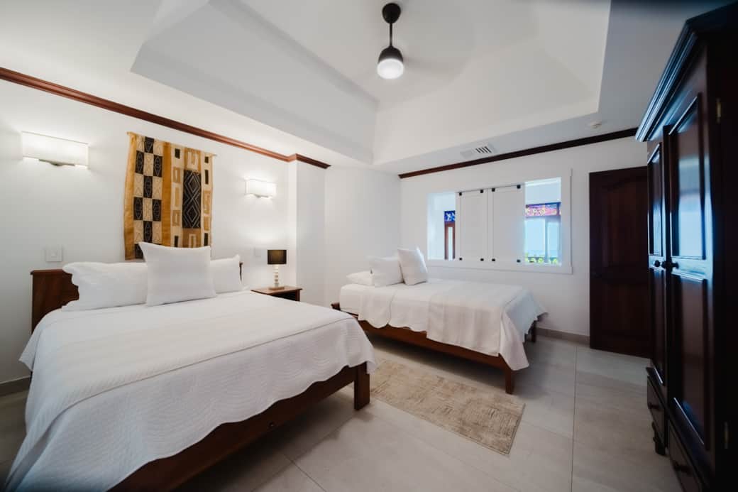 Comfortable bedrooms with A/C for cool, relaxing sleep Comfortable bedrooms with A/C for cool, relaxing sleep