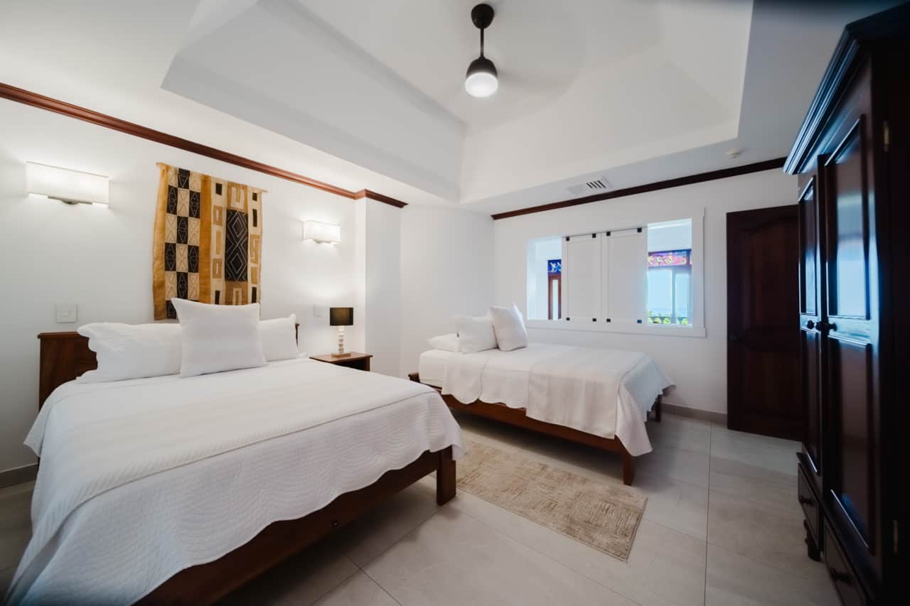 Comfortable bedrooms with A/C for cool, relaxing sleep