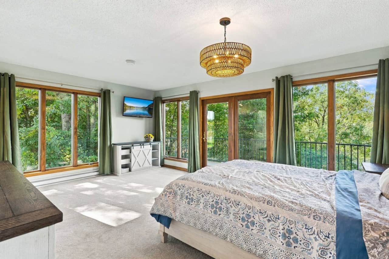 Master suite with access to upper deck.