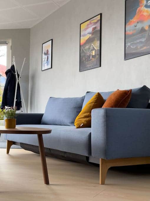 Relax on the stylish sofa which doubles as a comfortable bed for a good night's sleep