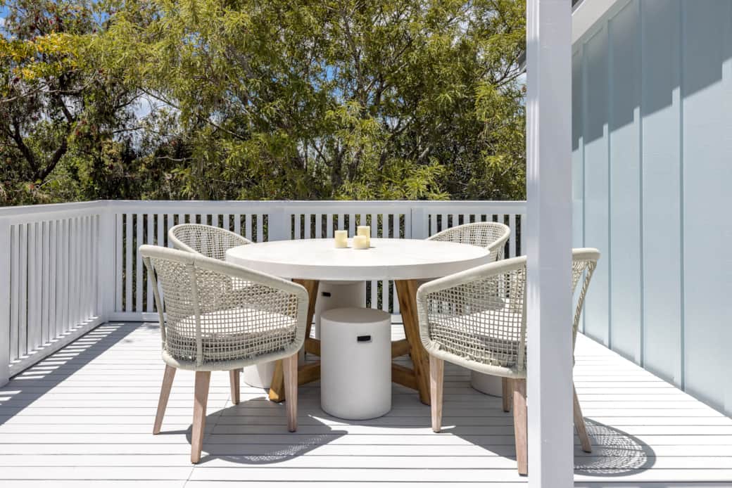 Outdoor dining perfect for long lunches