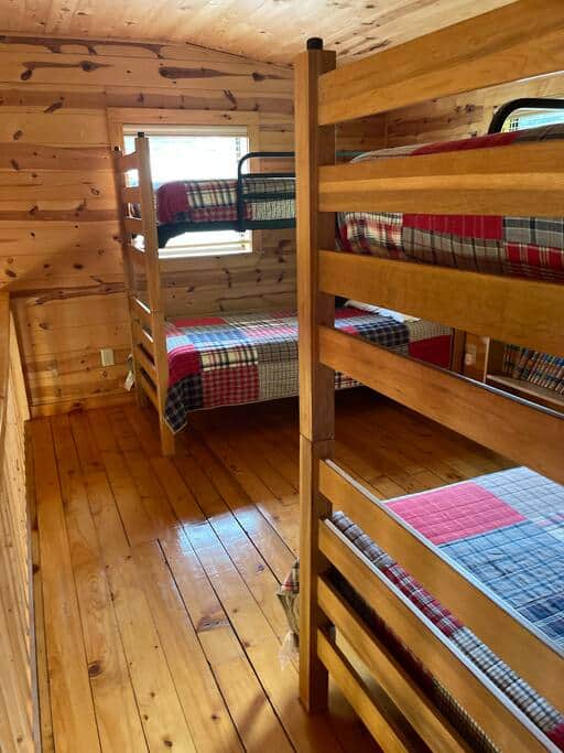 Two sets of bunkbeds