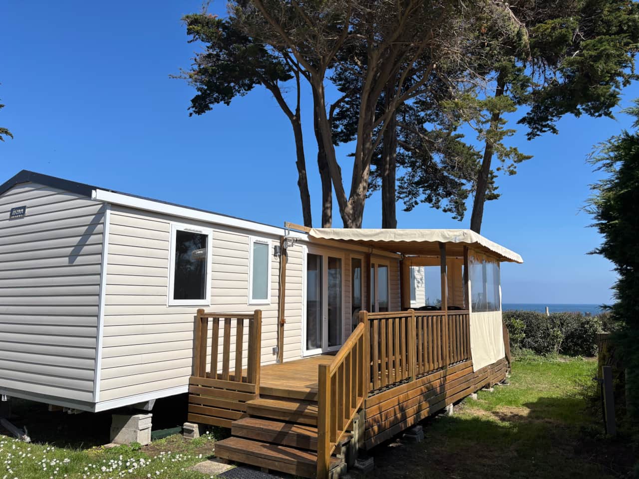 Grand mobilhome 3 chambres vue mer