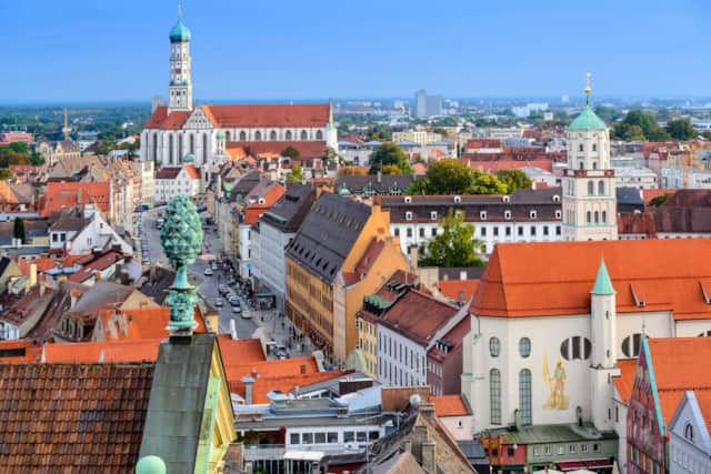 Stadtansicht von Augsburg als Ausflugsziel ab Günzburg