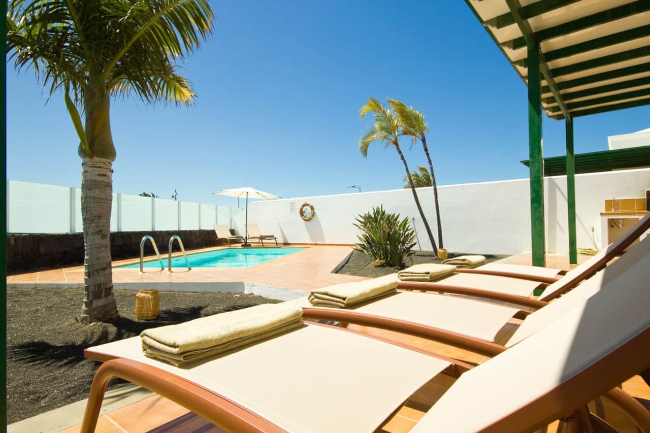 Private pool with sun loungers at Villa Costa Papagayo 23 by AZ Rentals
