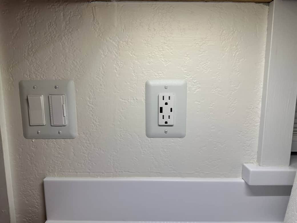The home is equipped with outlets that are ready for your USB A and C charging cables.