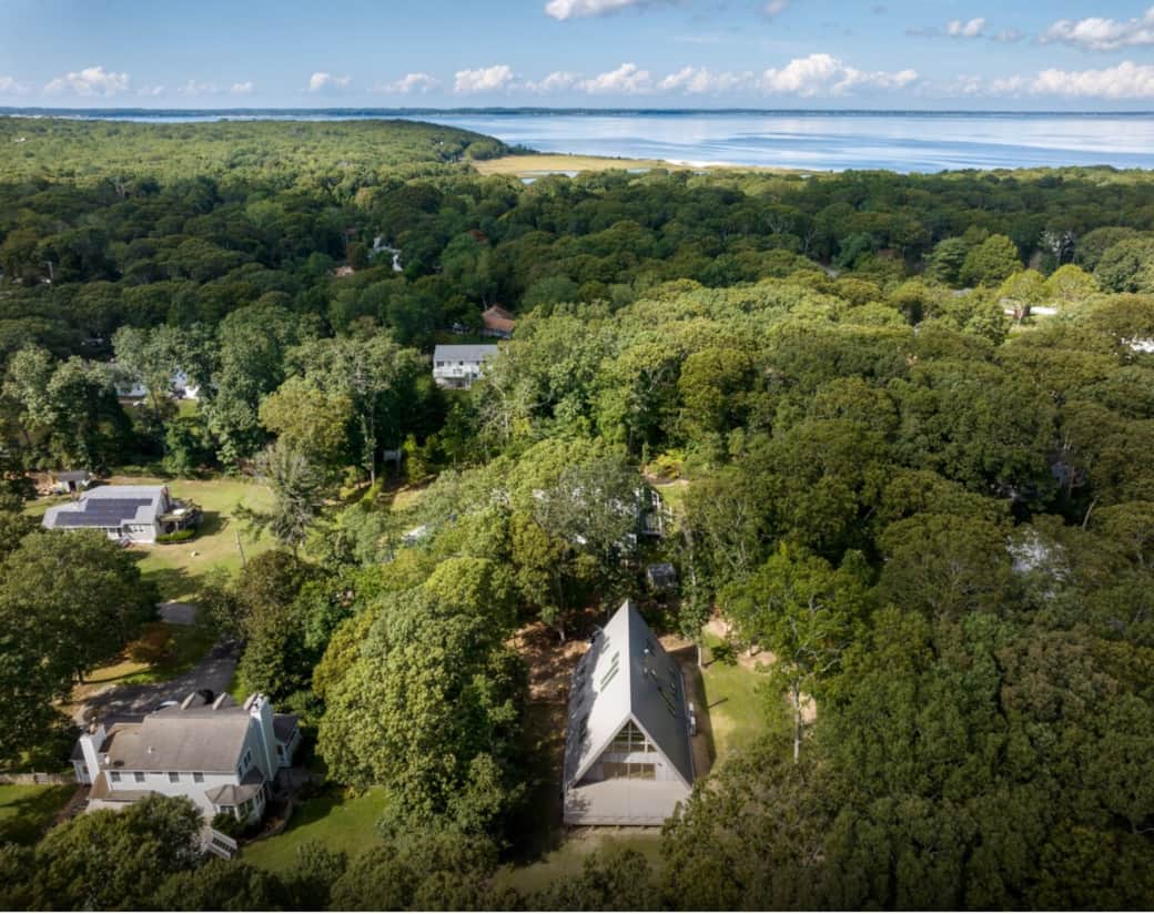 A secluded acre in the heart of Hampton Bays.