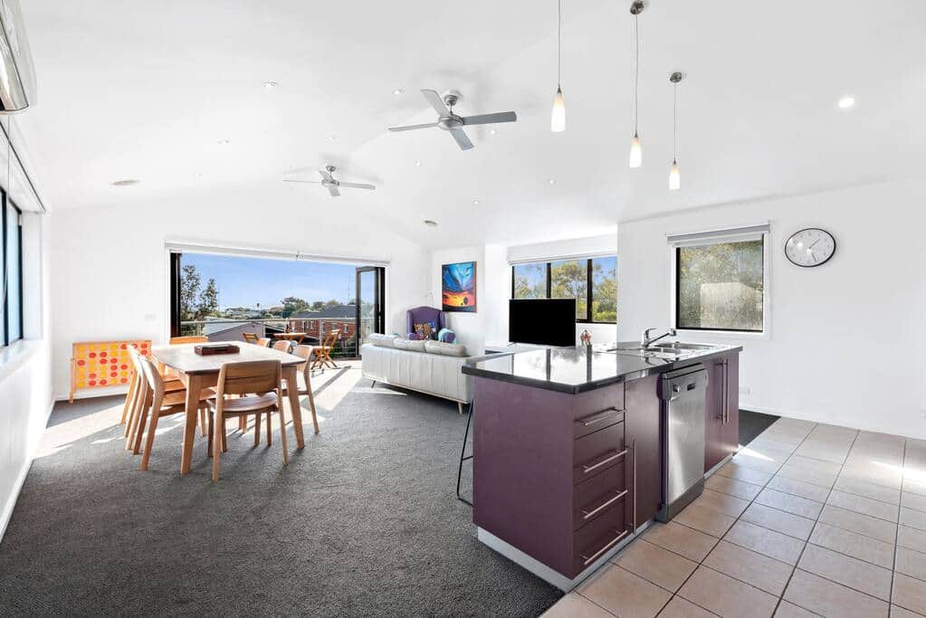 Upstairs open plan living Upstairs open plan living
