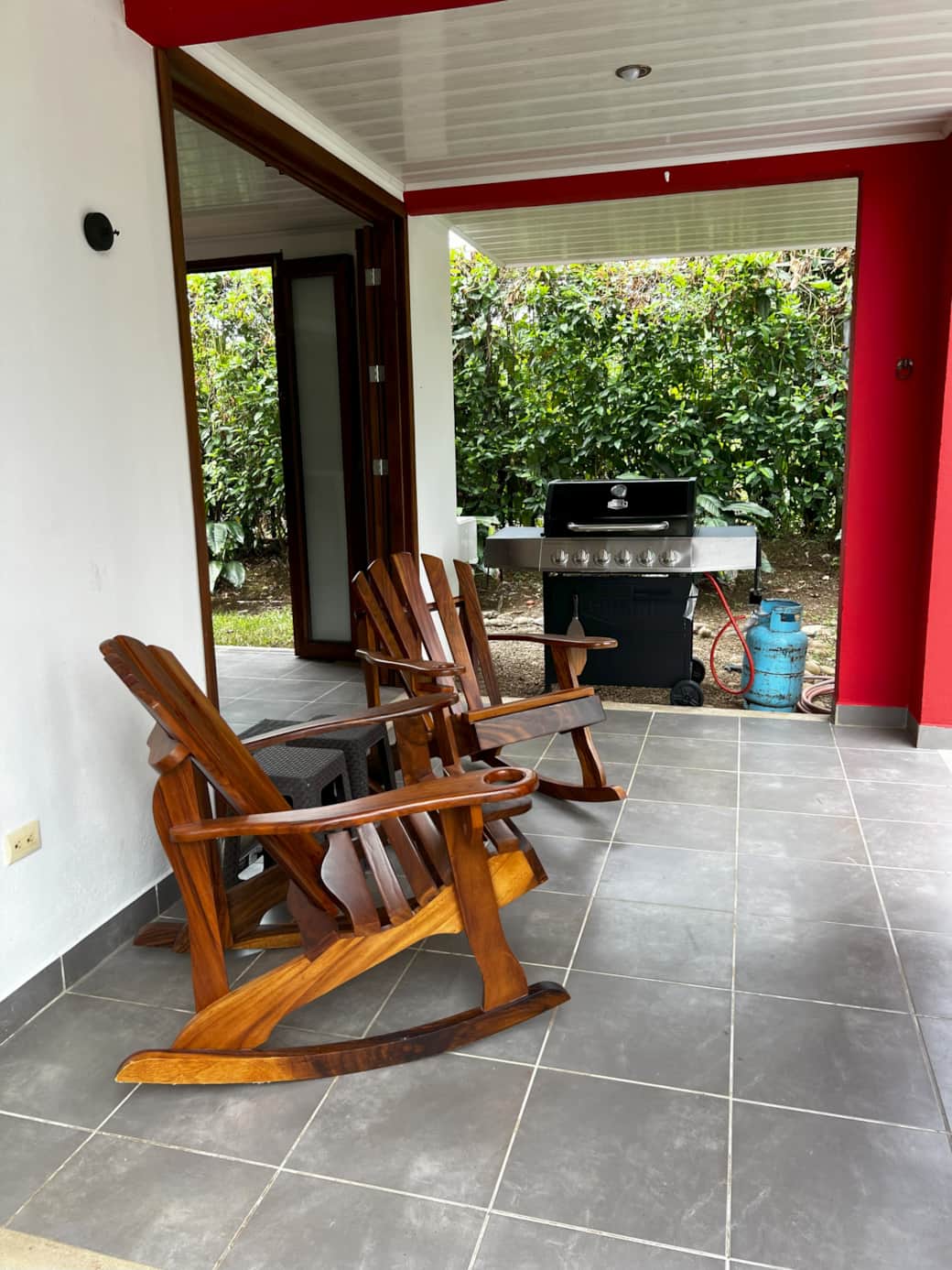 Outdoor seating and BBQ