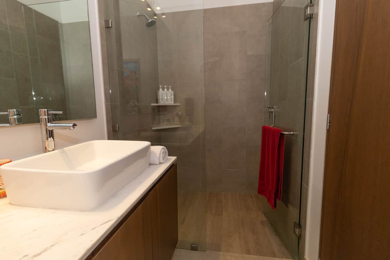 Walk in shower for master bedroom en-suite.