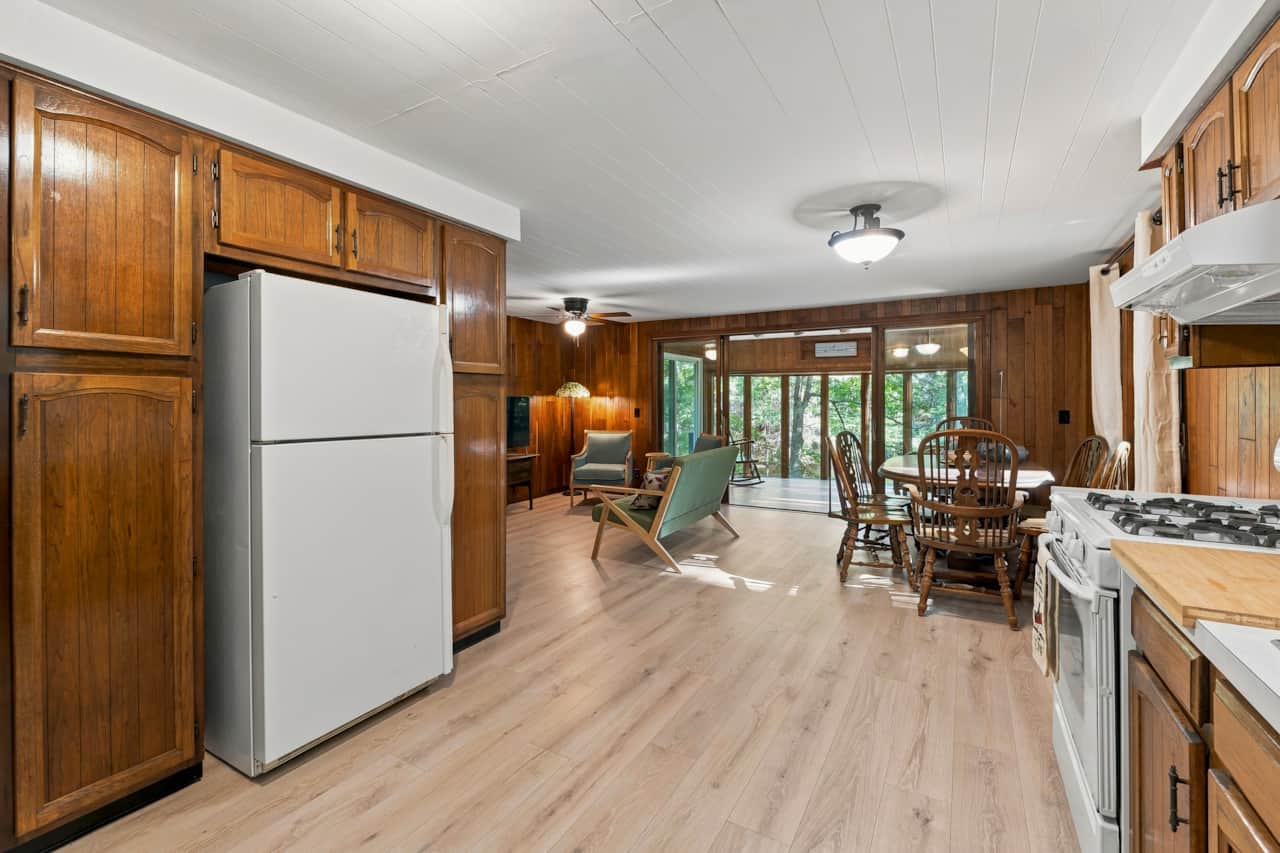 Kitchen, Dining, and Living Room