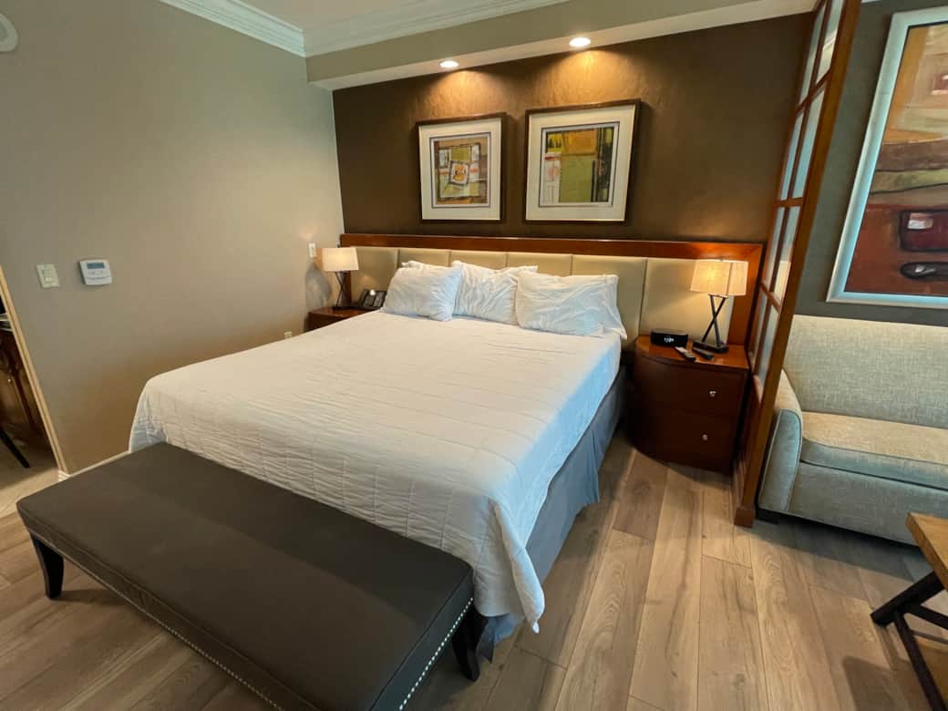 Bed and side tables - iHome included