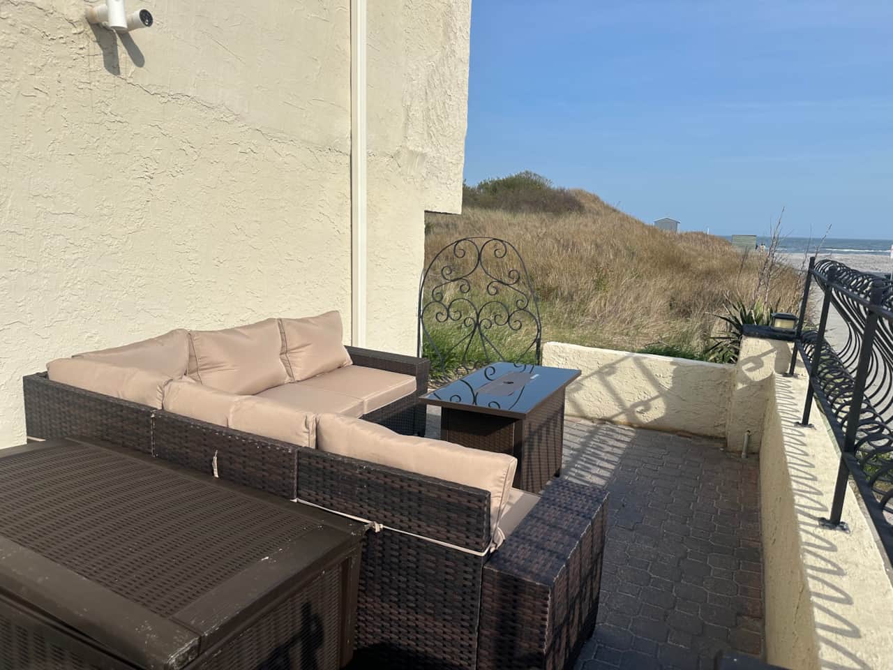 Sectional on direct oceanfront gated patio