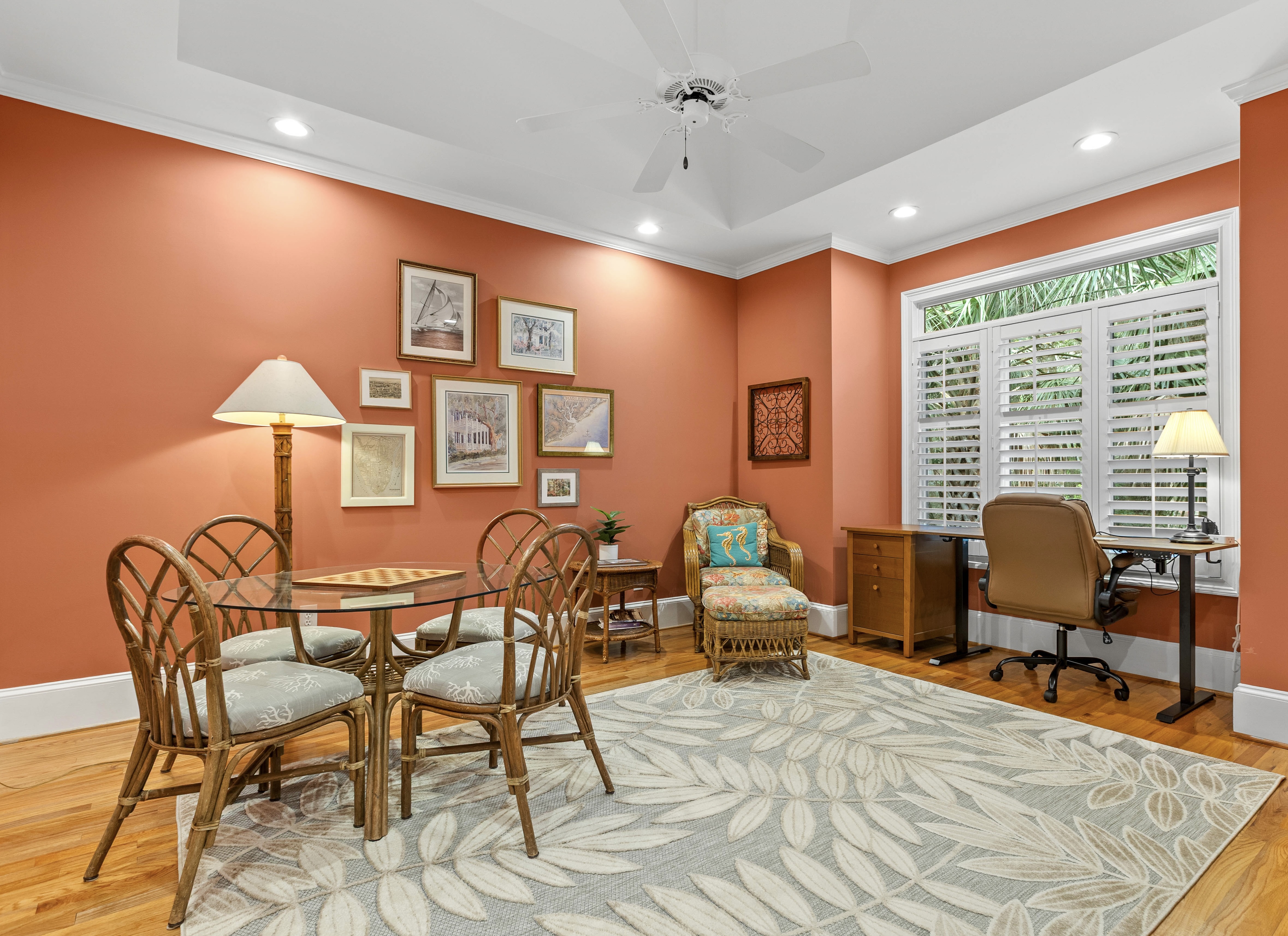 Versatile space for a game room or office