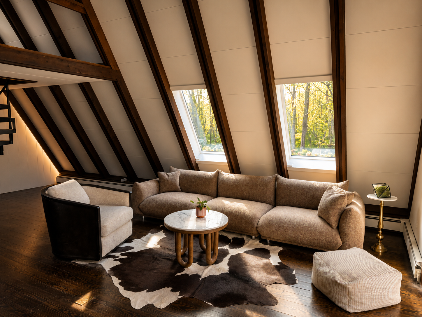RivAframe A-frame living room