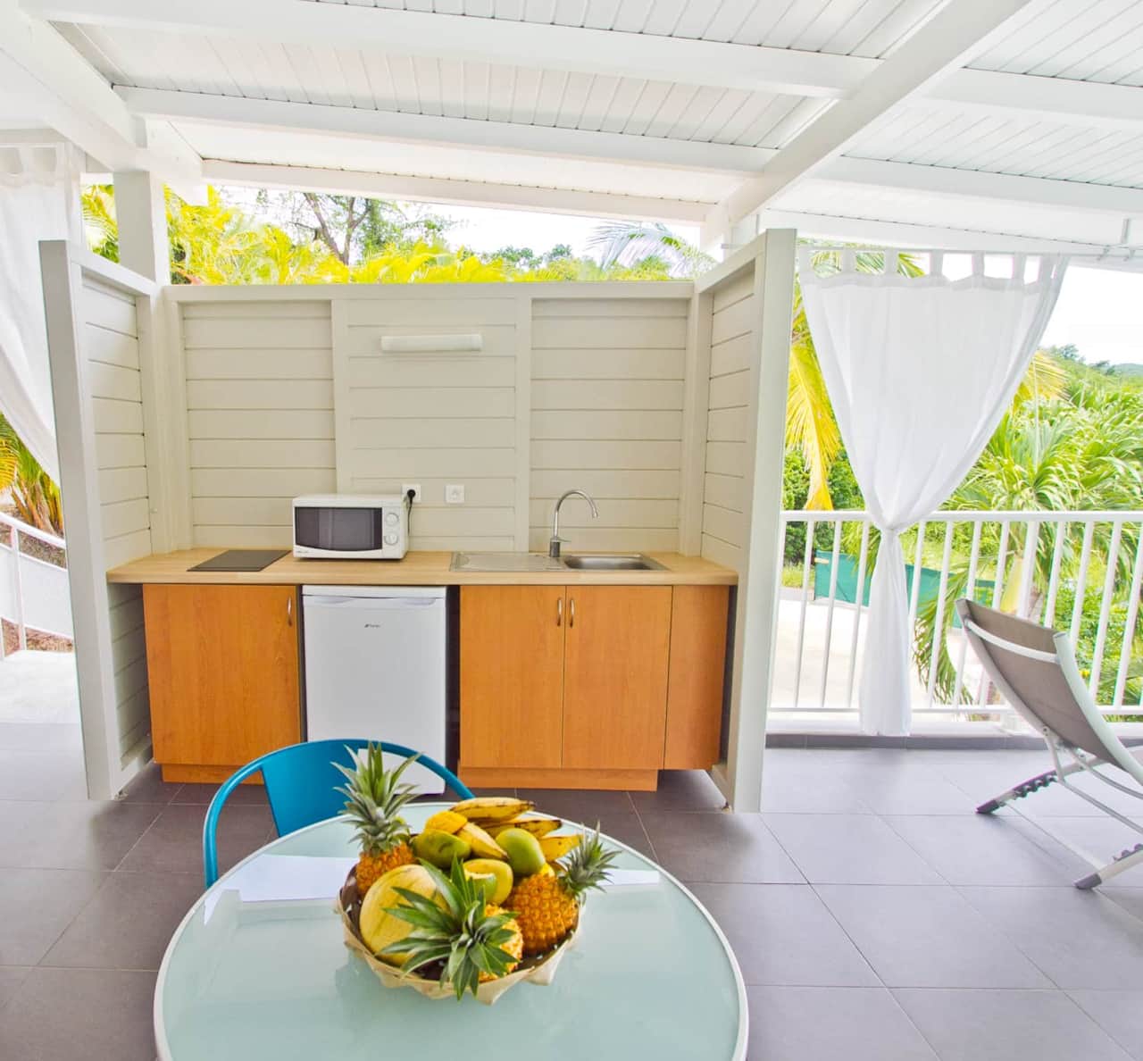 La kitchenette sur la terrasse
