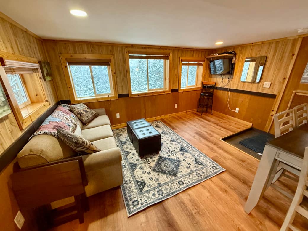 Pull out sofa with top, sheets, and plenty of blankets Pull out sofa with top, sheets, and plenty of blankets