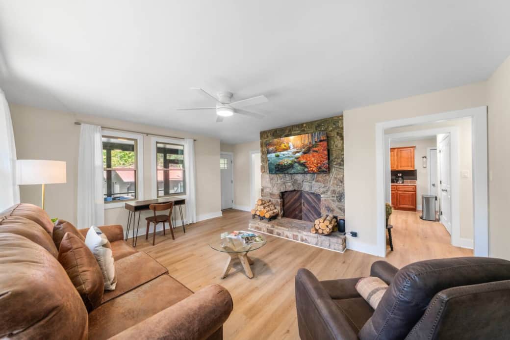 Please note: the fireplace is non operational and only serves as a part of the interior design of the home. Please note: the fireplace is non operational and only serves as a part of the interior design of the home.