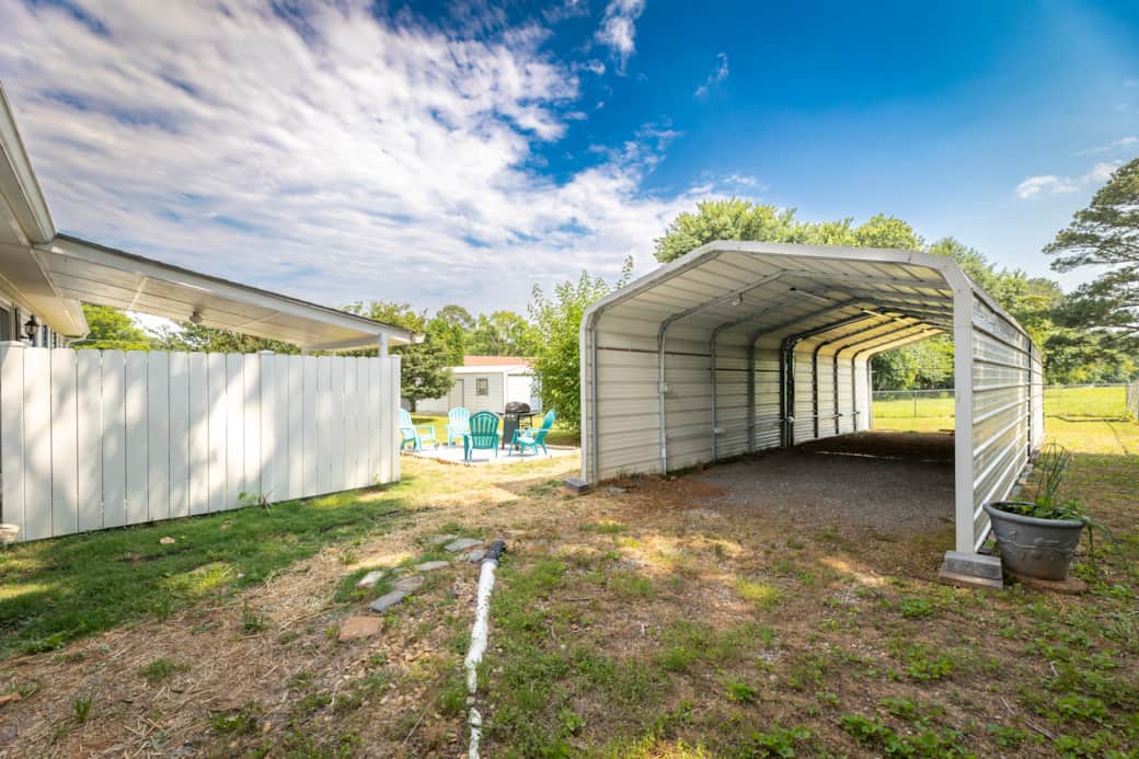 Covered Parking Next to Patio