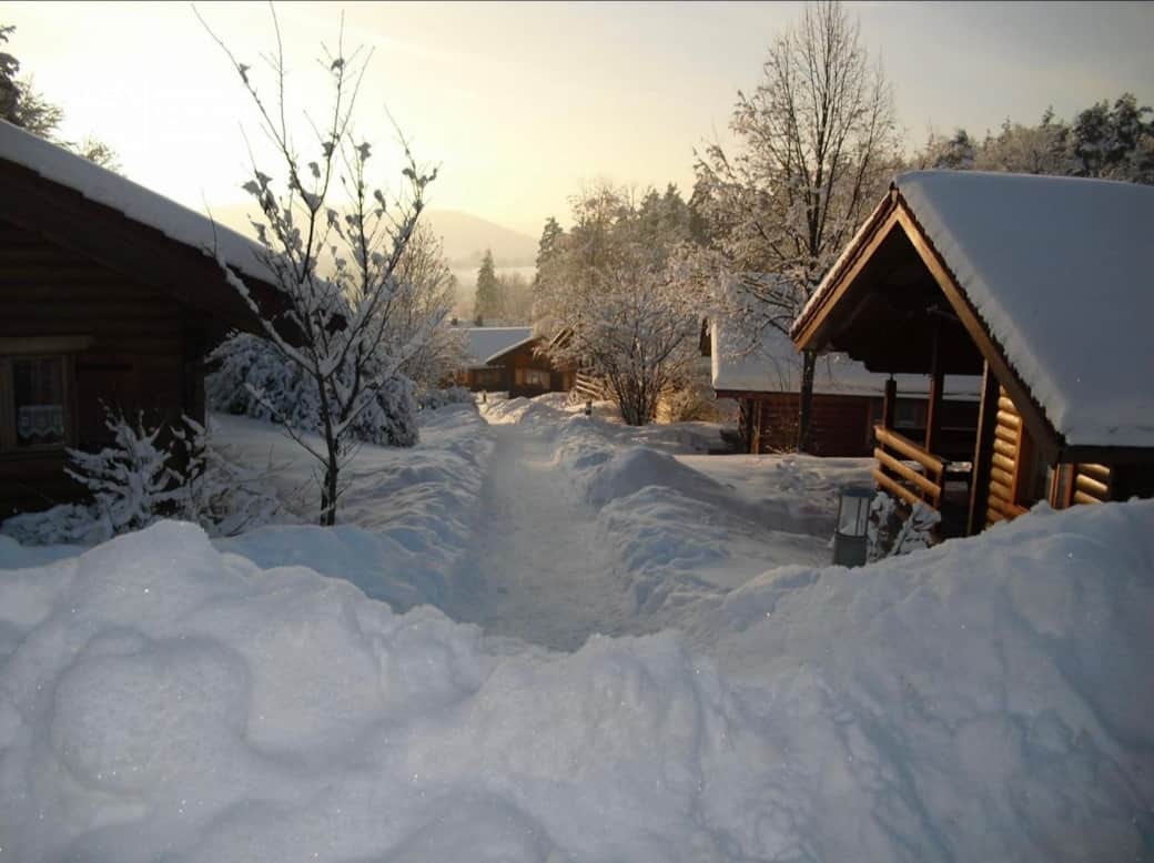 Ferienanlage im Winter