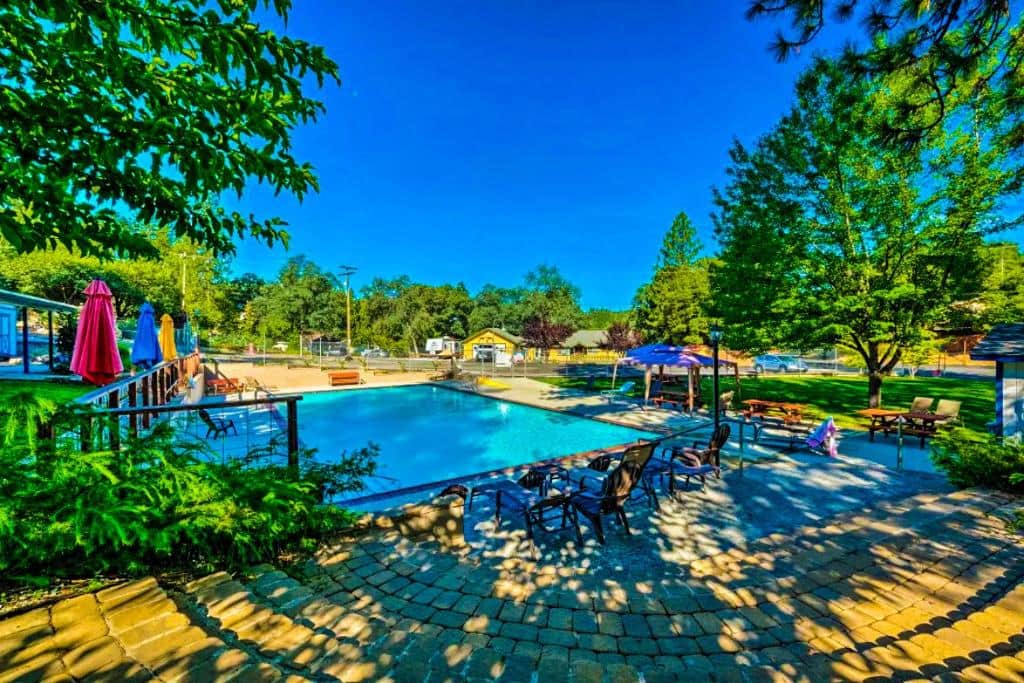 Sierra Foothills Vacation Rental (members only) community Pool with keycard gated entry.