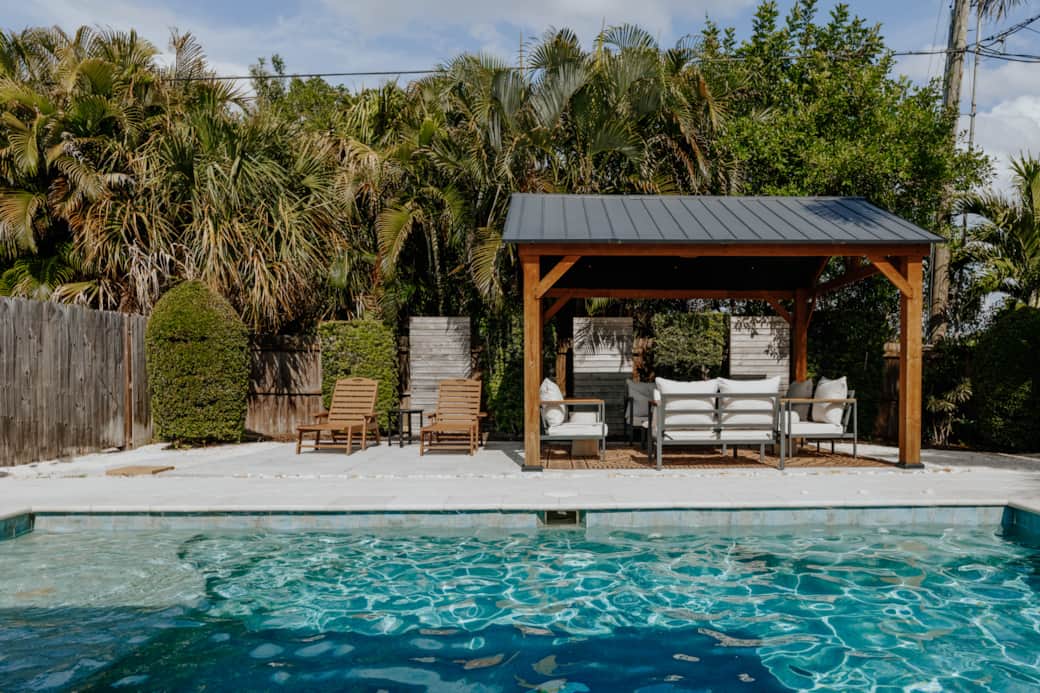 Freshly re-designed pool lounge area is luxurious and cozy! Freshly re-designed pool lounge area is luxurious and cozy!