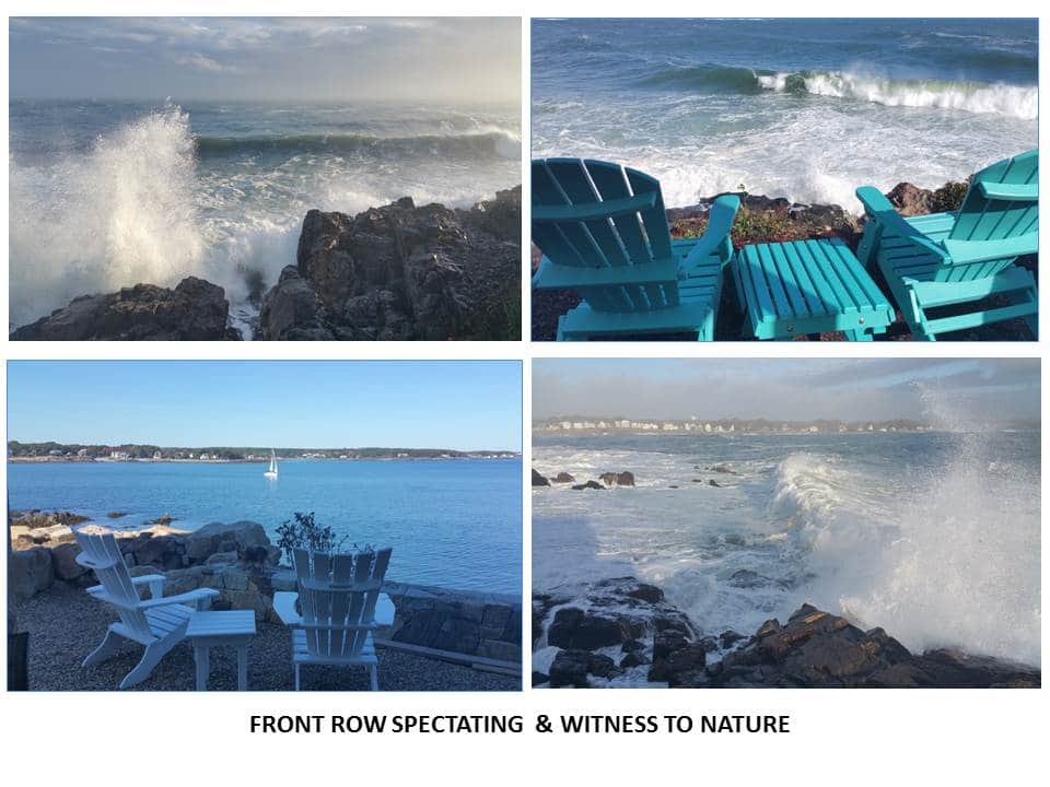 Outdoor seating to watch the sunrise or sunset