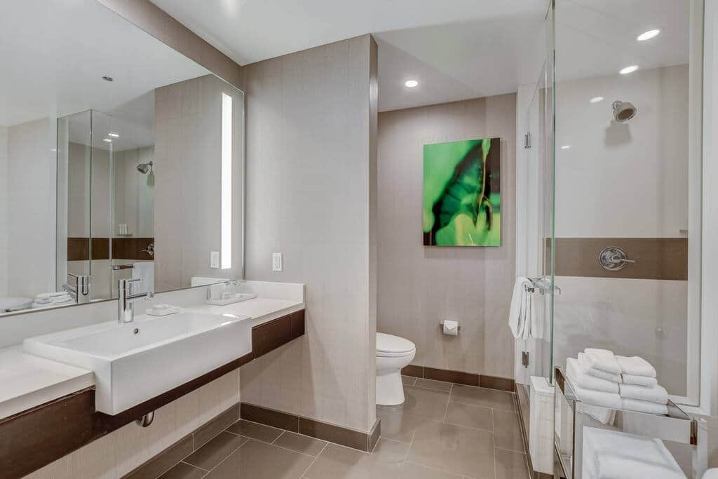 Spa Bathroom with Soaking Tub and Walk-In Shower