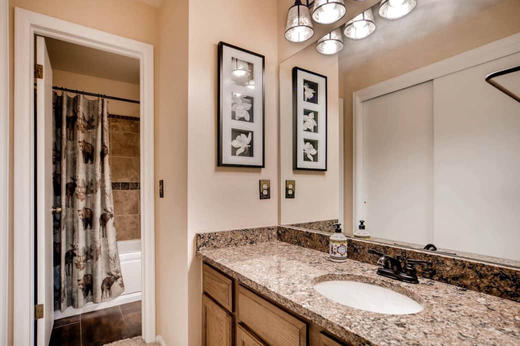 Master bedroom side of Jack and Jill bathroom