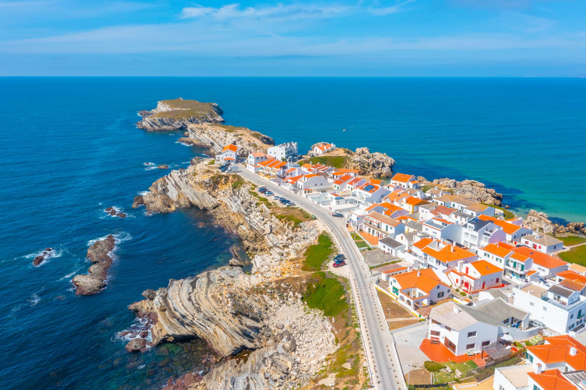 Where to stay in Peniche - coastal village view in Peniche with ocean and cliffs