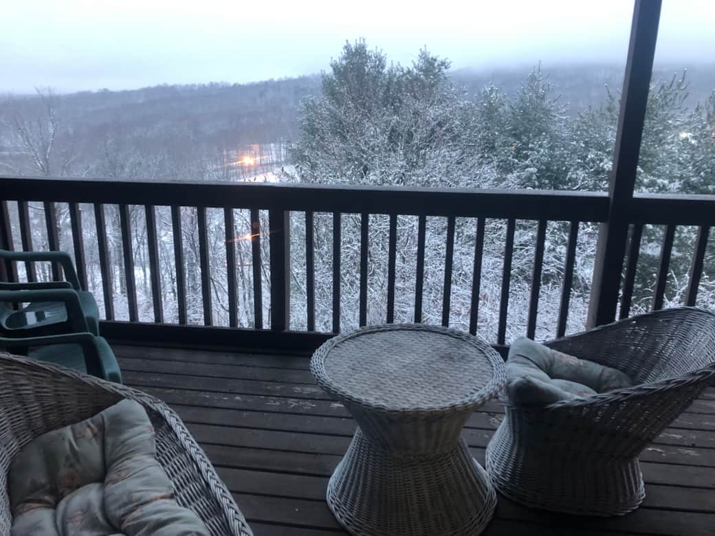 Winter private deck Winter private deck