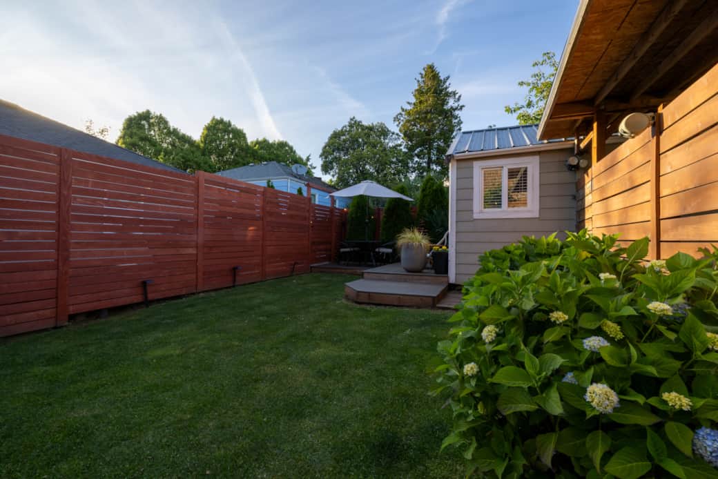 new fence installed to provide guests with backyard privacy