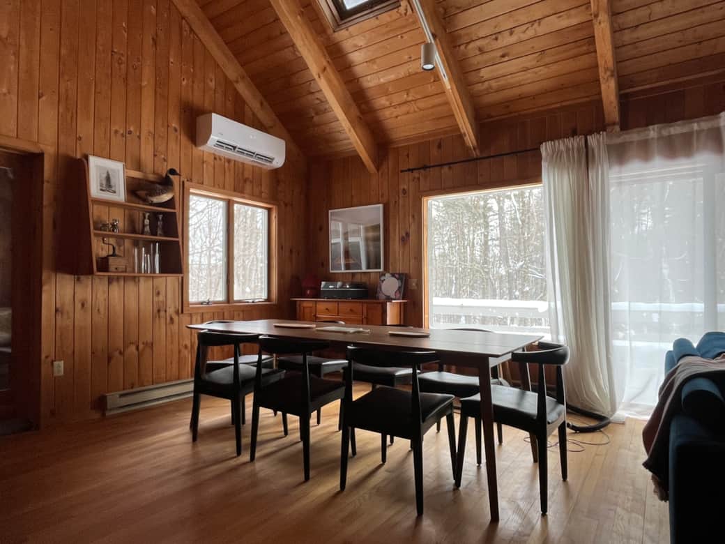 We love a huge dining table; this one seats at least eight. We love a huge dining table; this one seats at least eight.