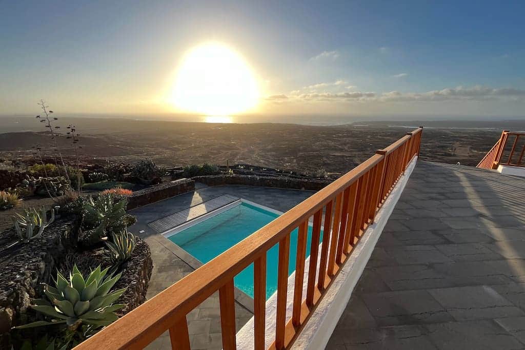 sunset view honors the name of the villa