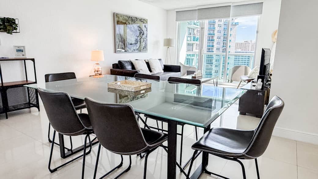 Dining room and living room