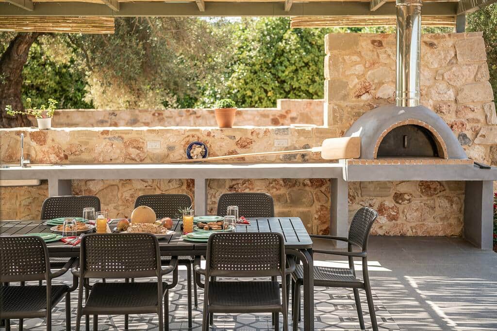 Kitchen patio and outside dining table