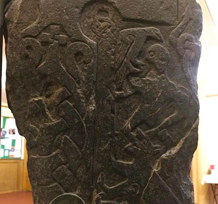 Norse mythological carvings on a Manx stone cross