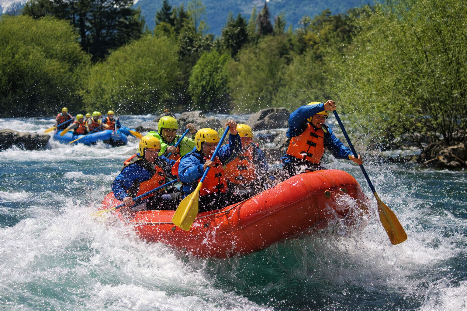 Rafting en el río Trancura en Pucón