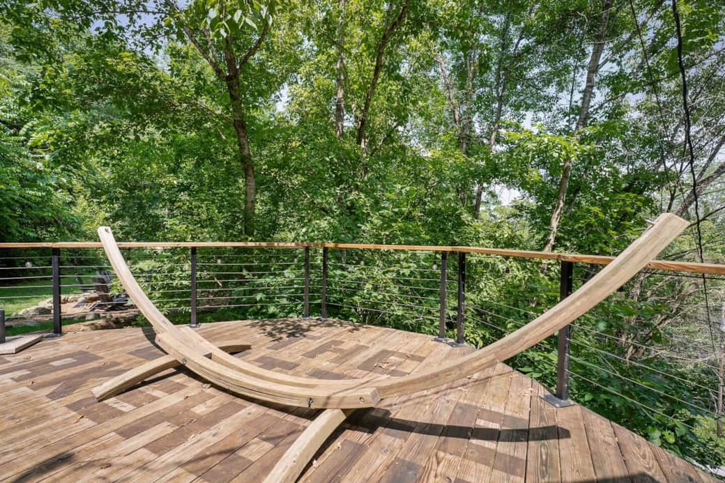 Relax on the deck on the Hammock. Relax on the deck on the Hammock.