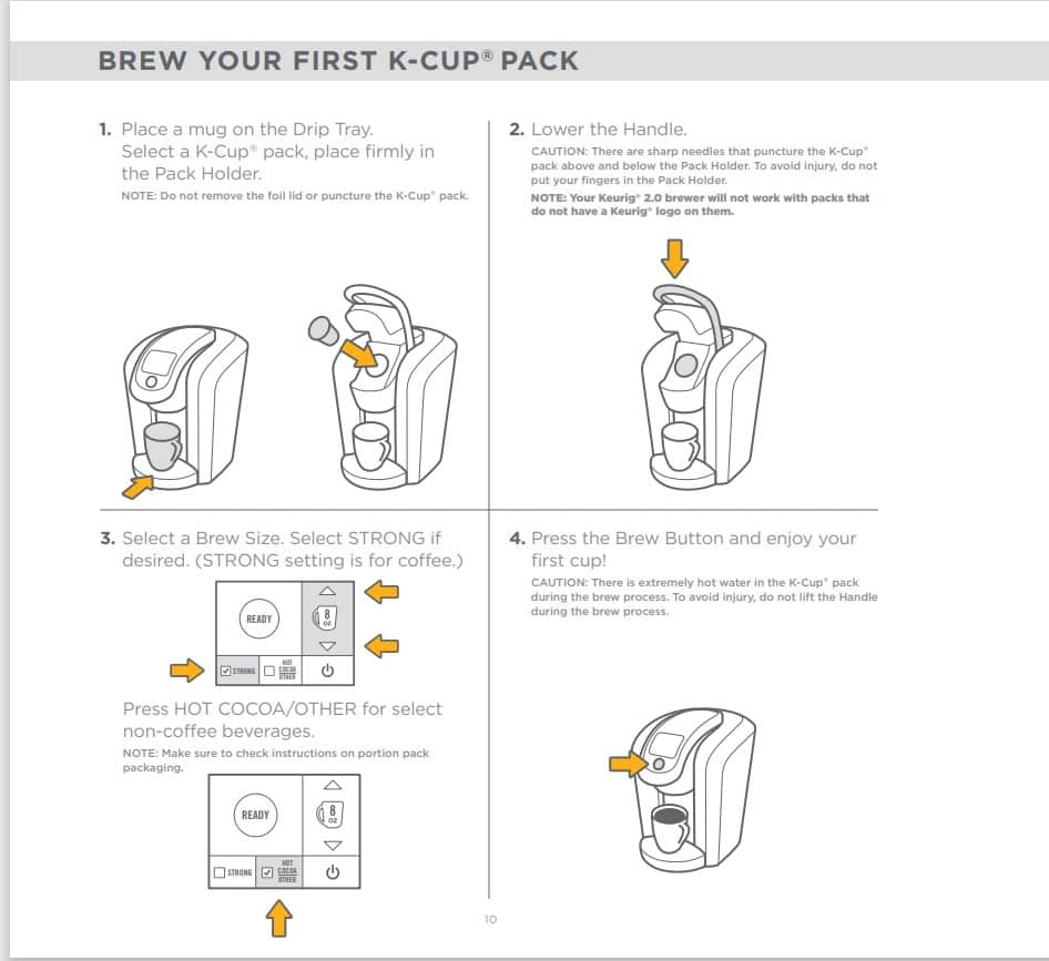 Coffee instructions