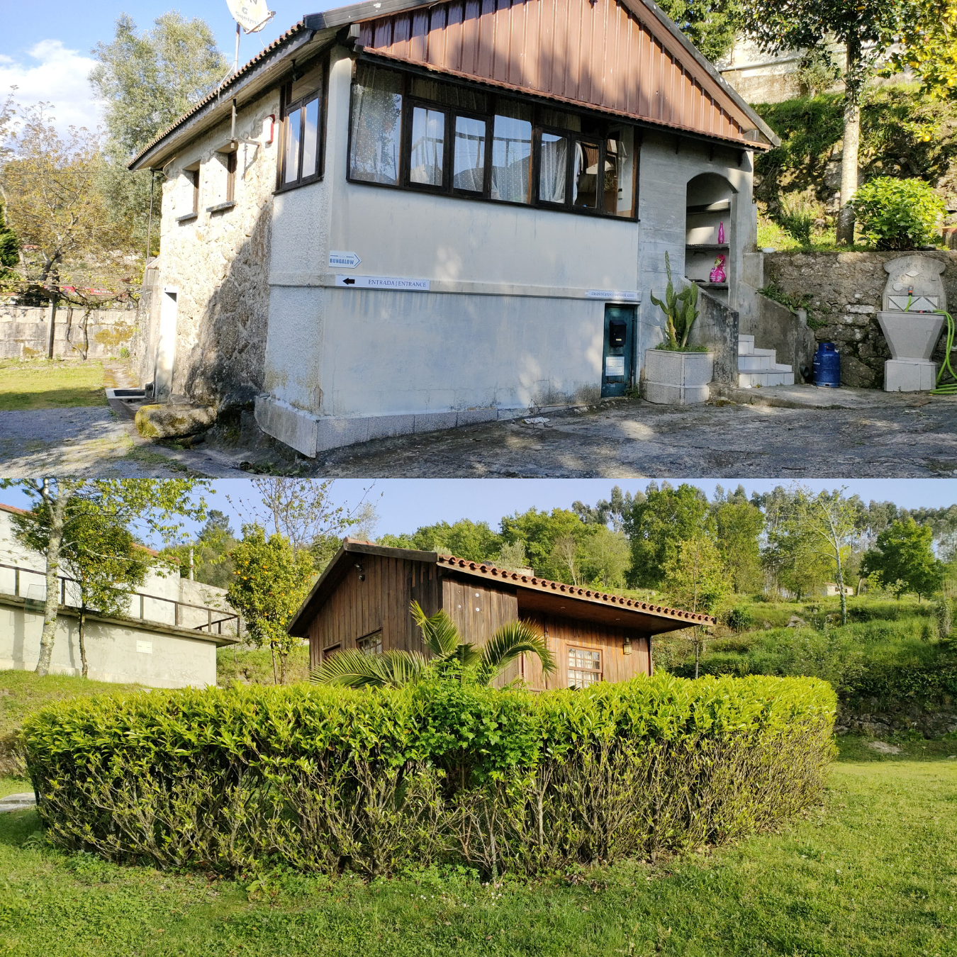 Two homes - Farm house and wooden house